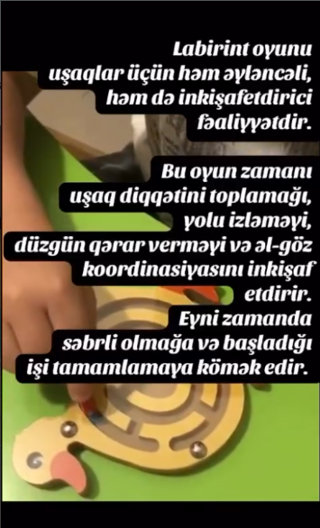 Labirint oyunu: Diqqət və əl-göz koordinasiyası